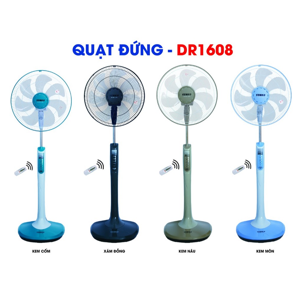 Quạt Đứng Điều Khiển Senko Dr1608,Có Remote(giao màu ngẫu nhiên)