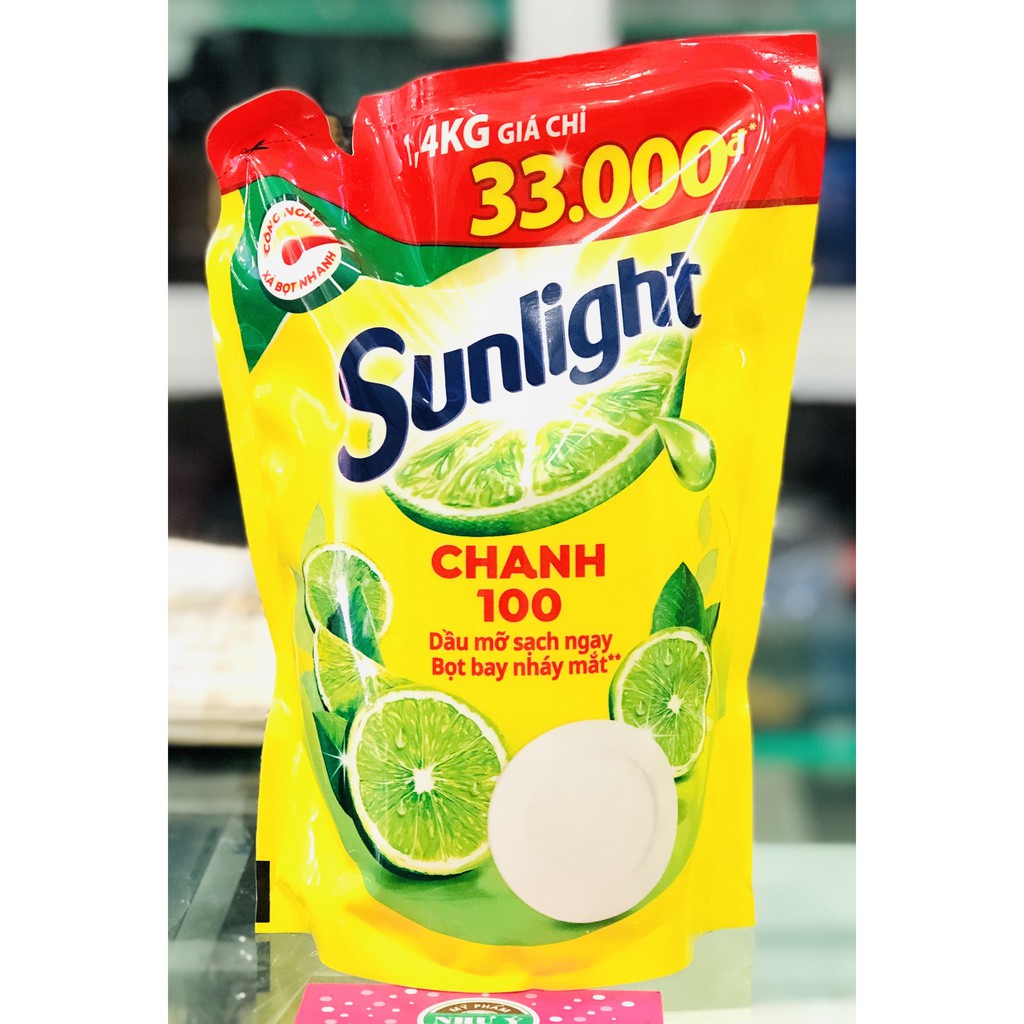 [HCM] Túi Nước Rửa Chén Sunlight Chanh 1.4kg ( Date mới)