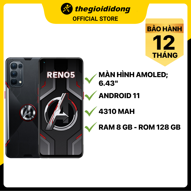 Điện thoại OPPO Reno5 Marvel - Hàng chính hãng