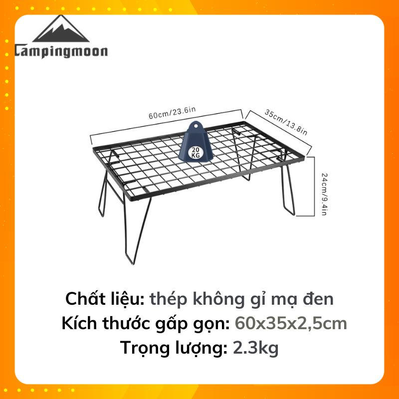 KỆ ĐỂ ĐỒ CẮM TRẠI DÃ NGOẠI CAMPINGMOON T-230