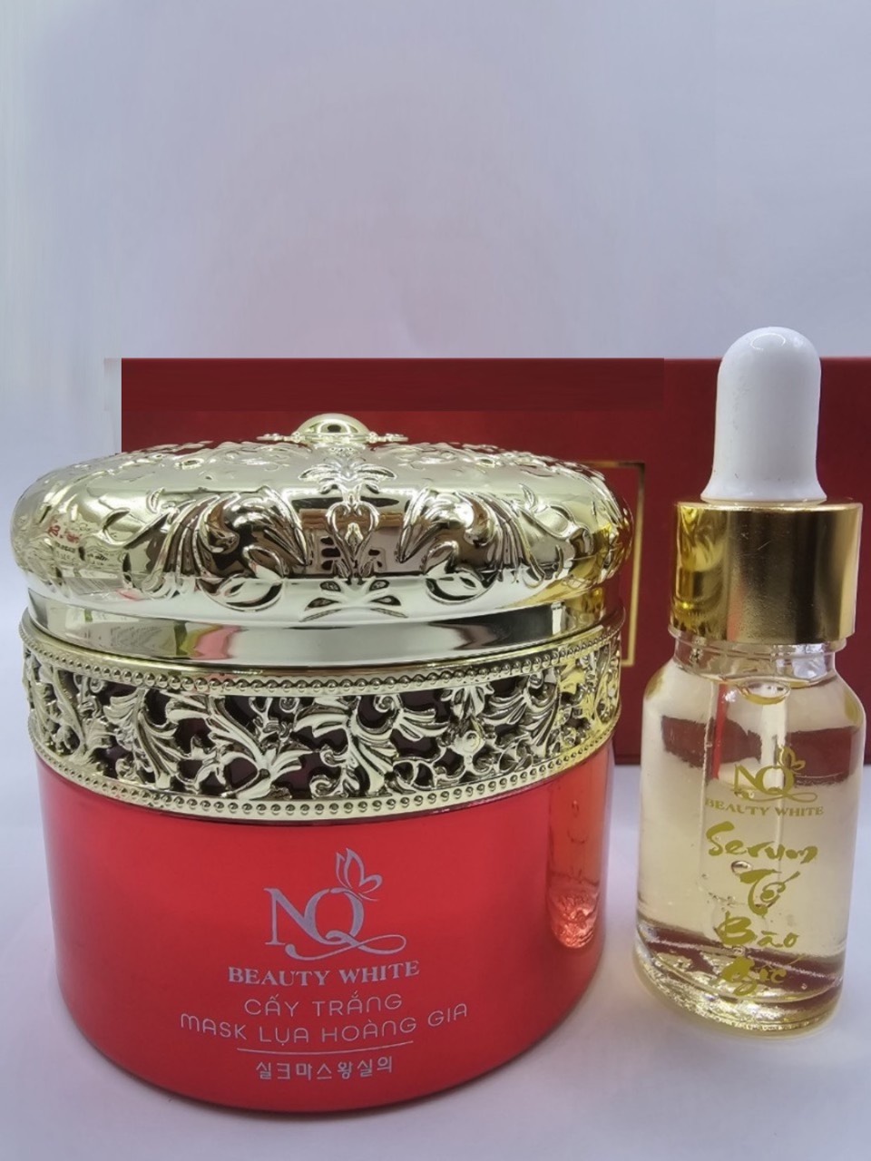 Cấy Trắng Lụa Hoàng Gia. Mask Lụa Hoàng Gia (mẫu mới) - Thỏ store