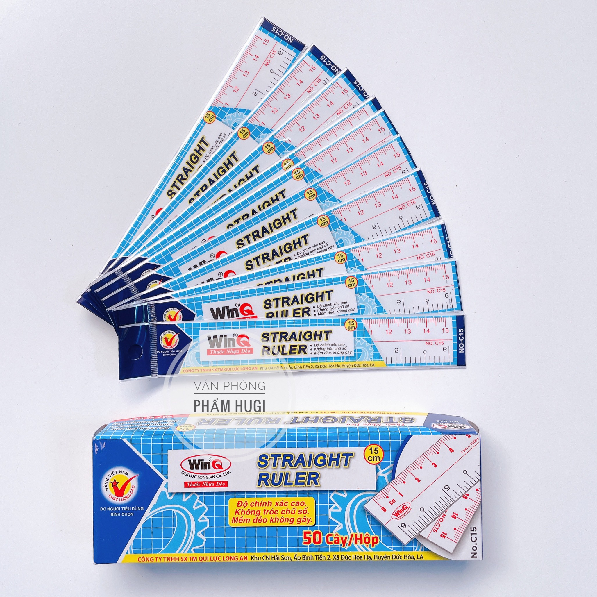 Combo 2 cây thước kẻ dẻo WinQ 15cm