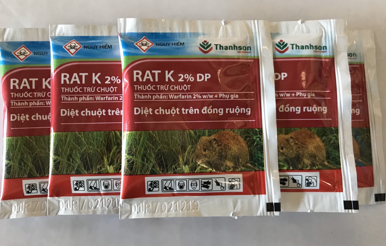 Thuốc trừ chuột RAT K 2% DP - Gói 10g