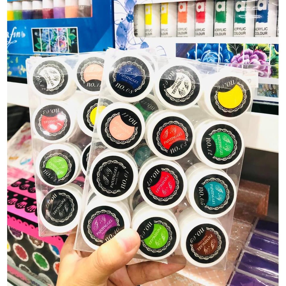 Set gel vẽ T.Y 12 màu