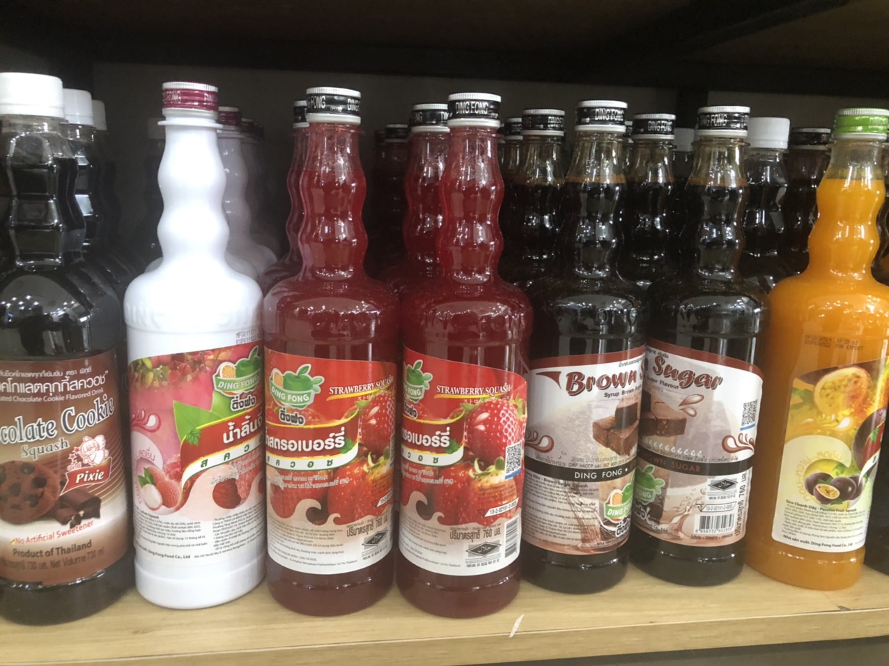Siro/Sirup Thái Dingfong chai 760ml ( Đủ mùi)