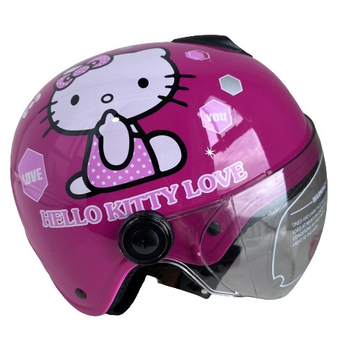 Mũ bảo hiểm trẻ em nửa đầu có kính vs103ks hello kittty cho bé 3- 6 tuổi - nặng dưới 18kg - vòng đầu 50-52cm
