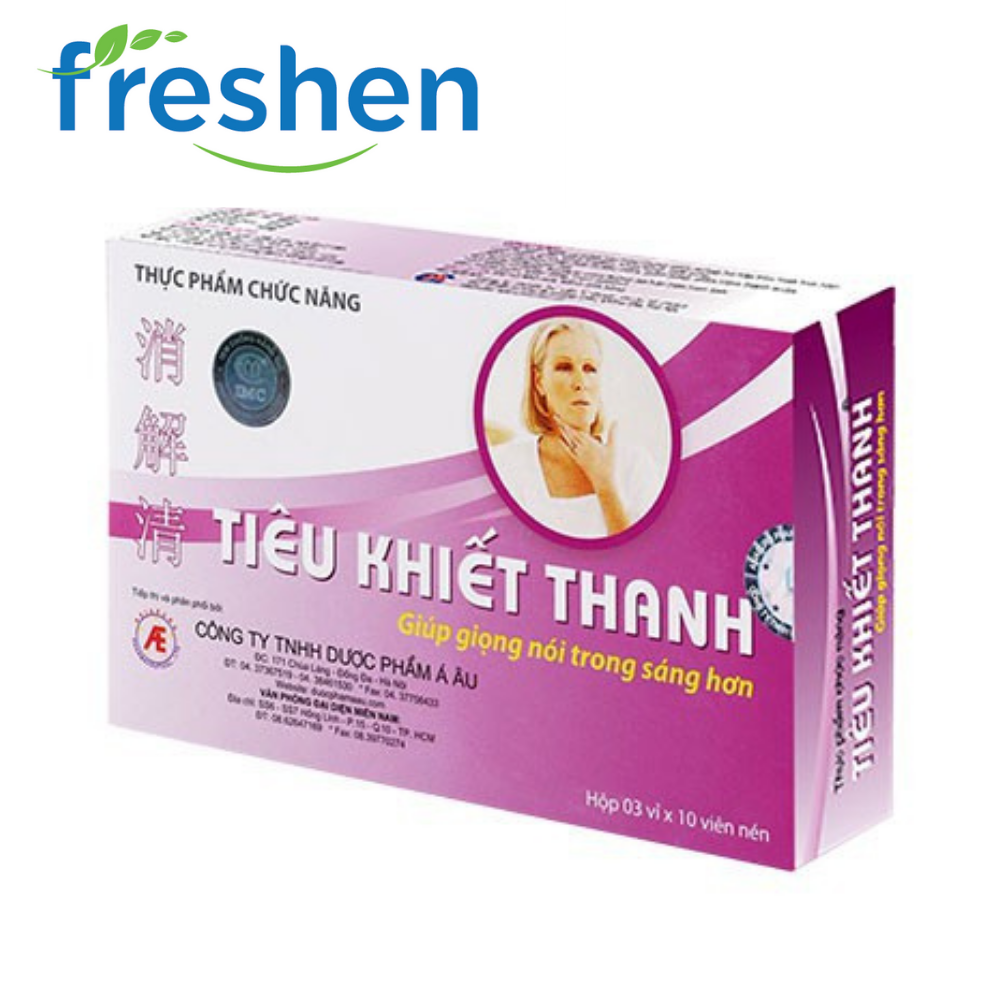 [HCM]Thực phẩm bảo vệ sức khỏe TIÊU KHIẾT THANH hộp 30 viên giúp giọng nói trong sáng hơn cải thiện khản và viên thanh quản