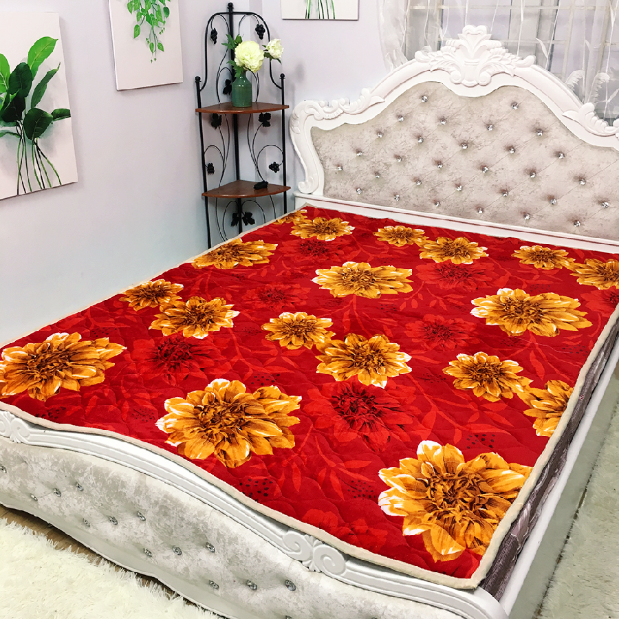 Thảm Nỉ Cừu Trải Giường/Trải Sàn HOA CẨM CHƯỚNG sang chảnh,sang trọng