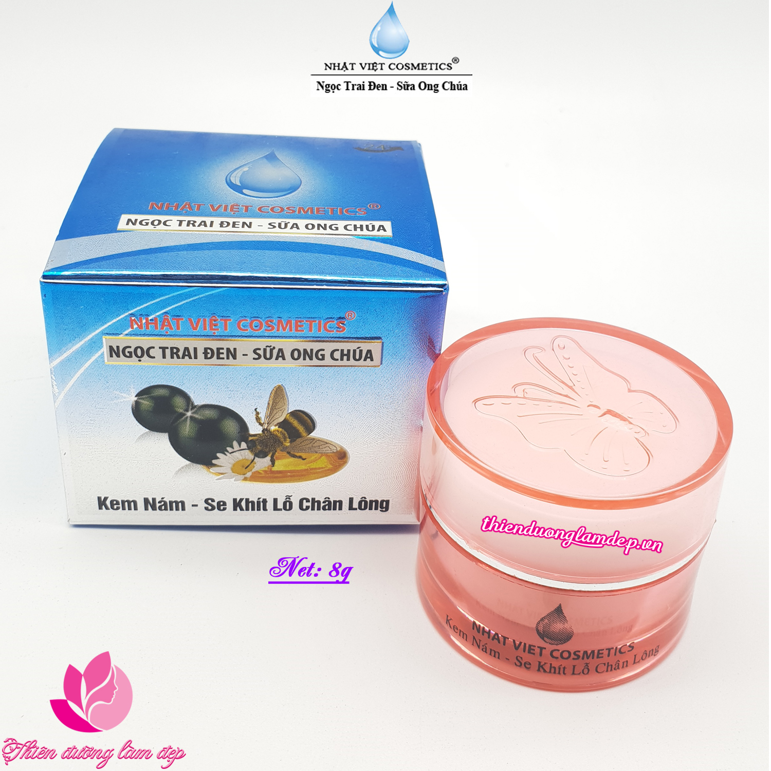 Kem Nám, Se khít lỗ chân lông V-4 Ngọc Trai Đen - Sữa Ong Chúa NHẬT VIỆT - 6g