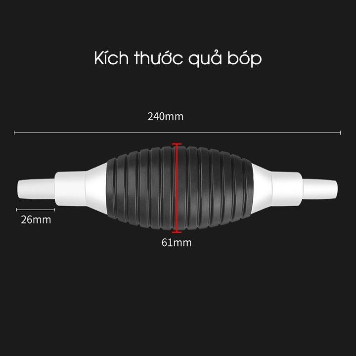 Bộ dụng cụ bơm hút chất lỏng xăng dầu - bộ ống bơm hút chất lỏng đa năng bóp tay