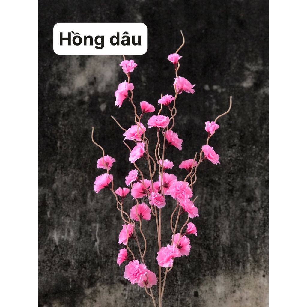 Hoa leo giả vải lụa cao cấp decor trang trí nhà cửa - Anh Đào Râu
