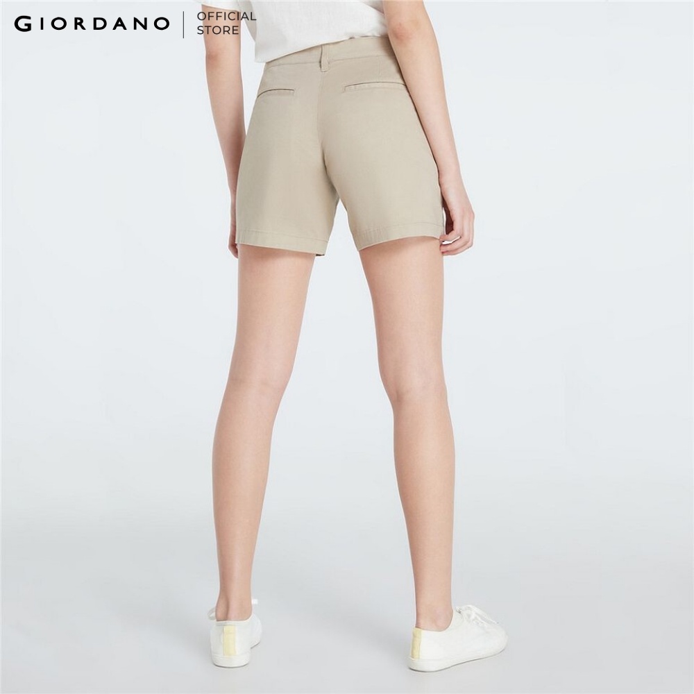 GIORDANO Quần Shorts Khaki Nữ 05409202