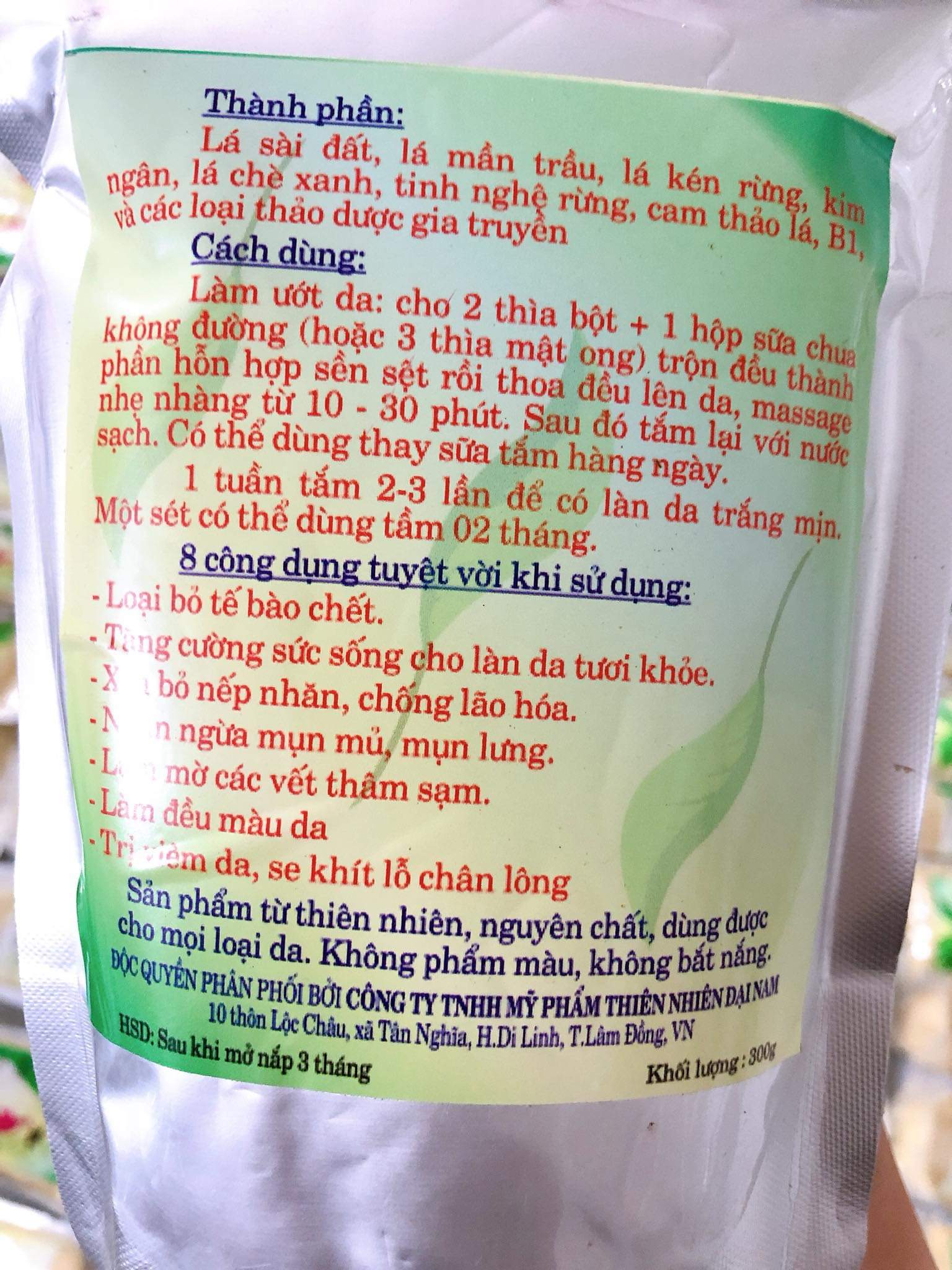 Tắm trắng lá rừng