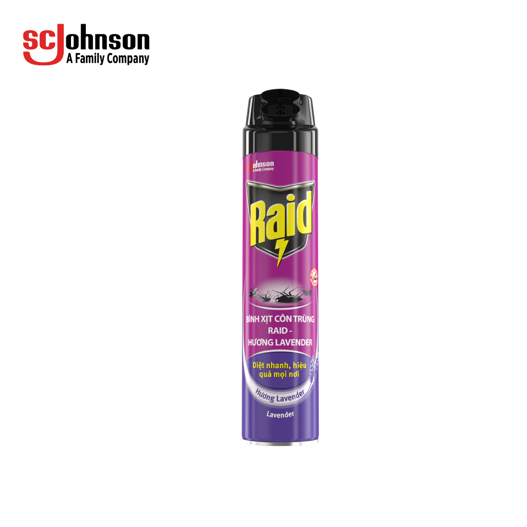 Combo 2 RAID Bình xịt côn trùng Hương Lavender 600ml