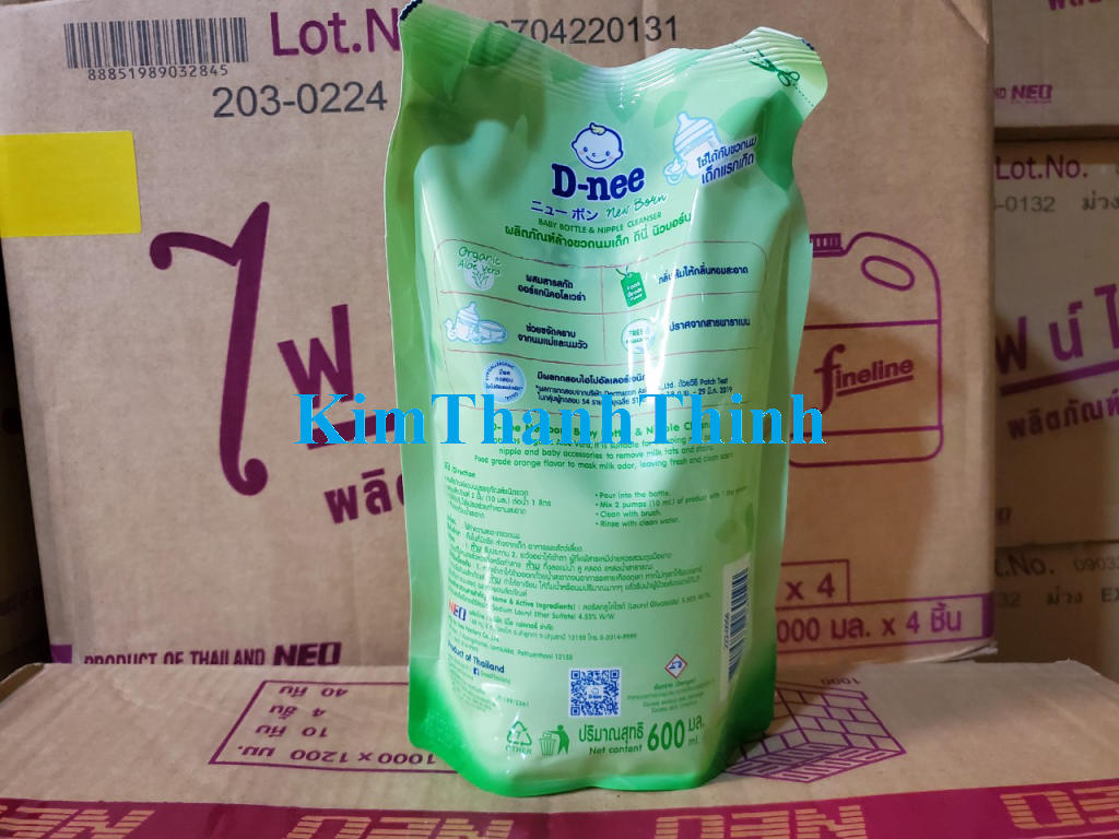 (KTT) Nước rửa bình sữa túi 550 ml hữu cơ Thái Lan