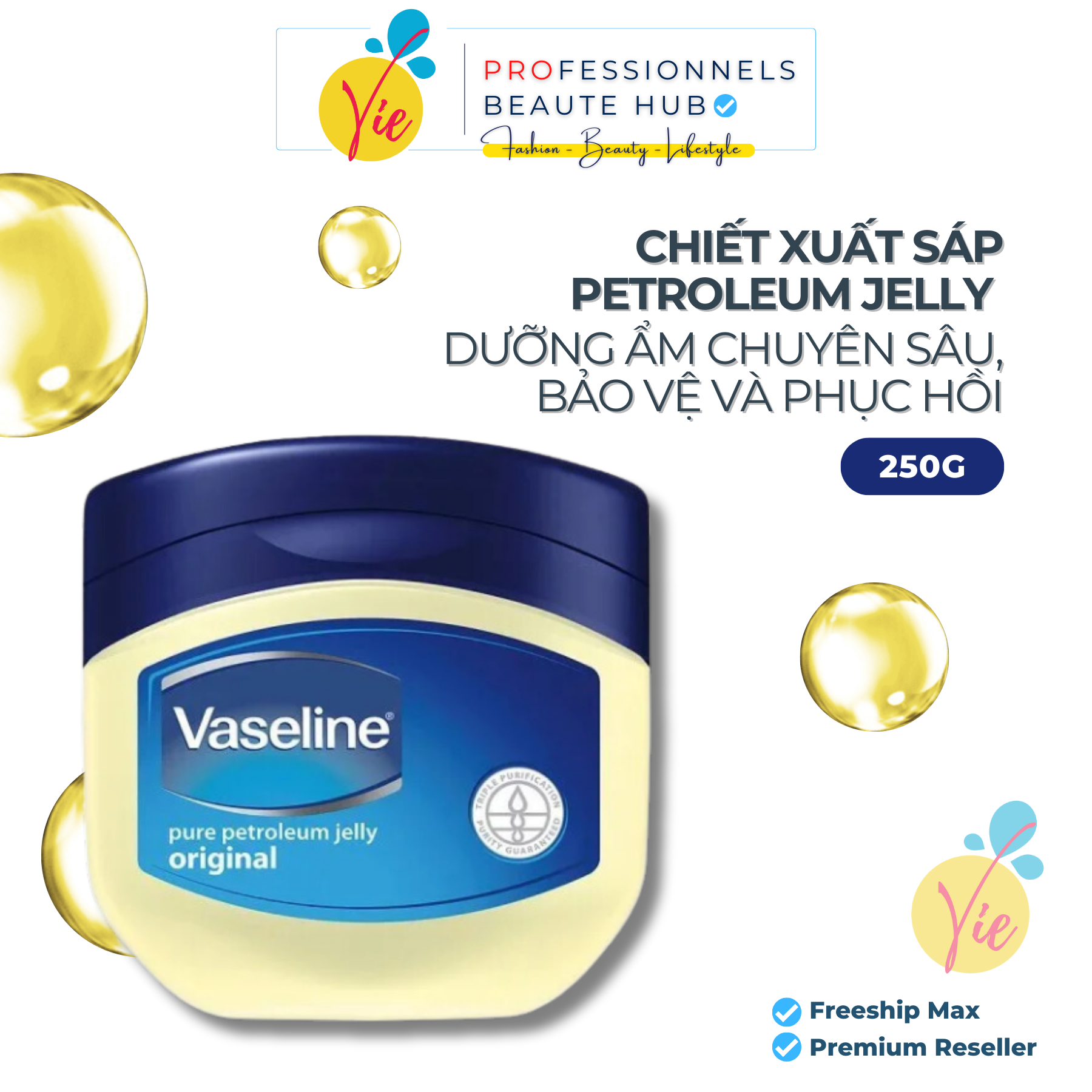 Sáp Dưỡng Ẩm Vaseline Pure Petroleum Jelly Dưỡng Ẩm Đa Năng
