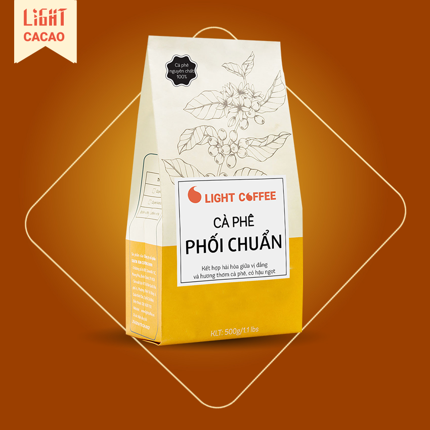 [HCM]Cà phê Hạt rang Phối chuẩn Light Coffee Gói 500g