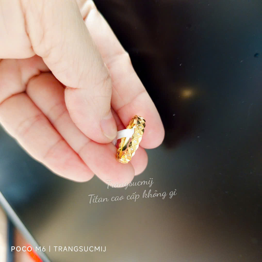 [Trang sức MiJ] Nhẫn xoàn nữ Titan cao cấp không đen không gỉ sét