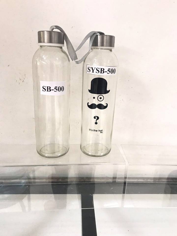 Combo 2 Chai nước thủy tinh 500ml có dây xách
