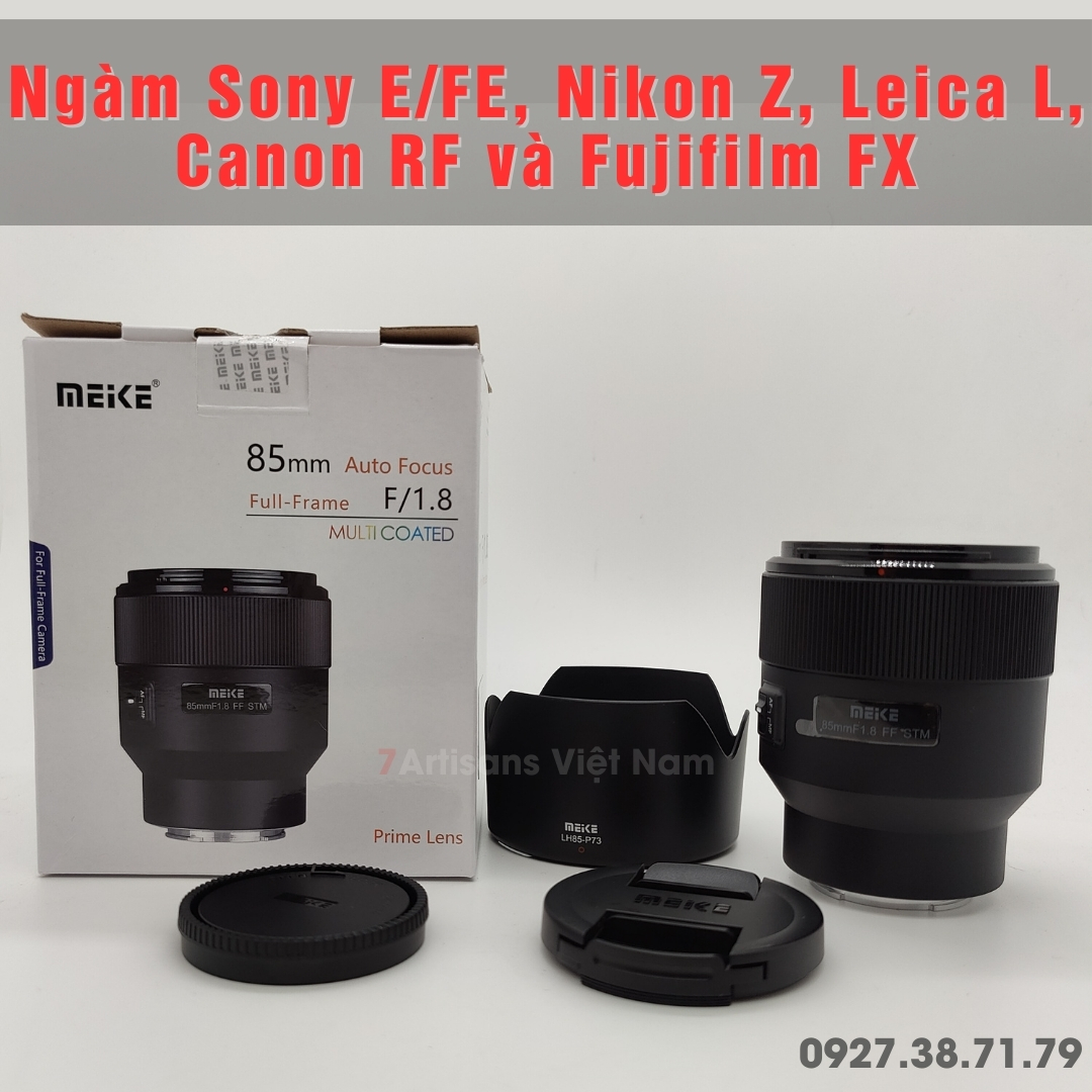 Freeship ống kính meike 85mm f1.8 auto focus lấy nét tự động cho canon ef, sony fe, nikon f, nikon z, canon rf, fujifilm