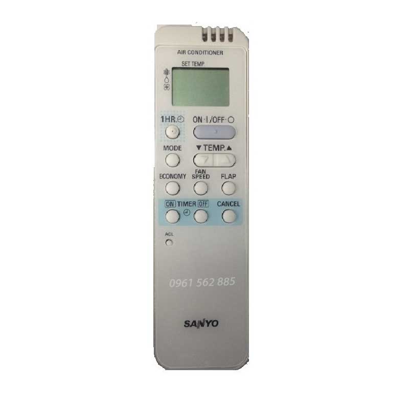 Điều Khiển Remote Máy Lạnh SANYO Mẫu 4( Trắng Dài)