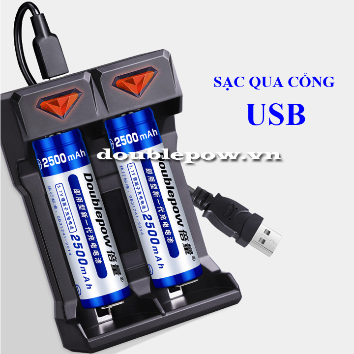 Bộ sạc nhanh pin 16850 Doublepow DP-UK21