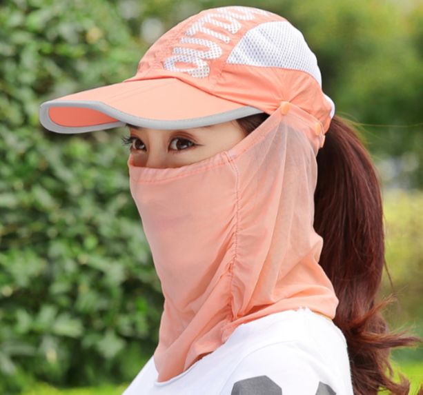 Mũ khẩu trang chống nắng chống tia UV cao cấp nón kết kèm khẩu trang tháo rời