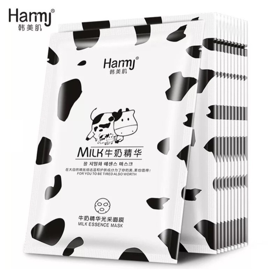 Combo 10 miếng mặt nạ sữa bò Hanmj (queen cosmetics)