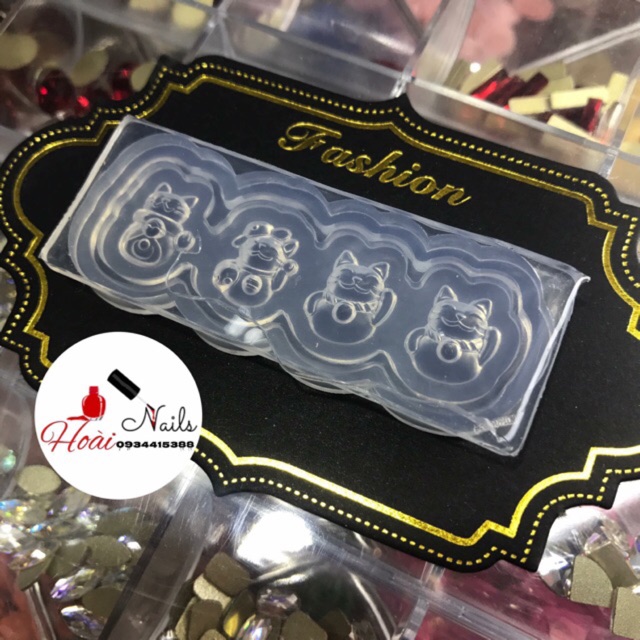 Khuôn bột mèo thần tài