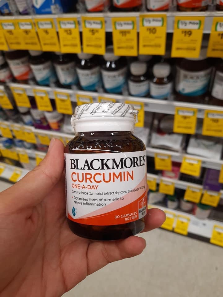 Viên uống tinh chất nghệ Blackmores Curcumin one a day inflammation vitamin 30 viên Úc