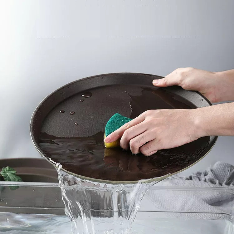 Khay phục vụ chống trượt tròn 35cm Mâm bưng đồ uống đồ ăn nhà hàng -Khay Bưng Bê Khay Phục Vụ Tròn- mân bưng phục vụ - mân tròn