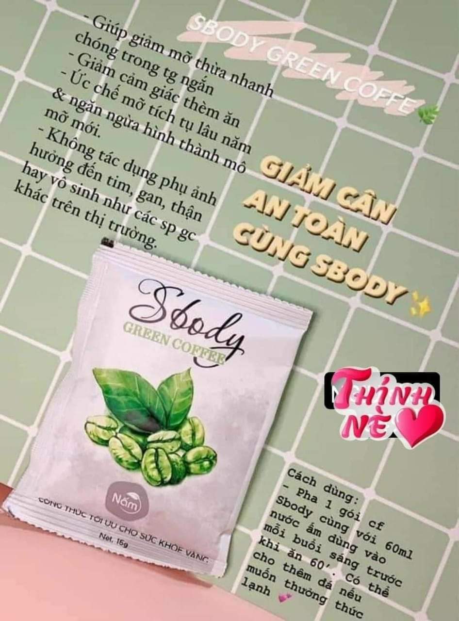 [HCM]Nấm giảm cân SBody Green Coffee