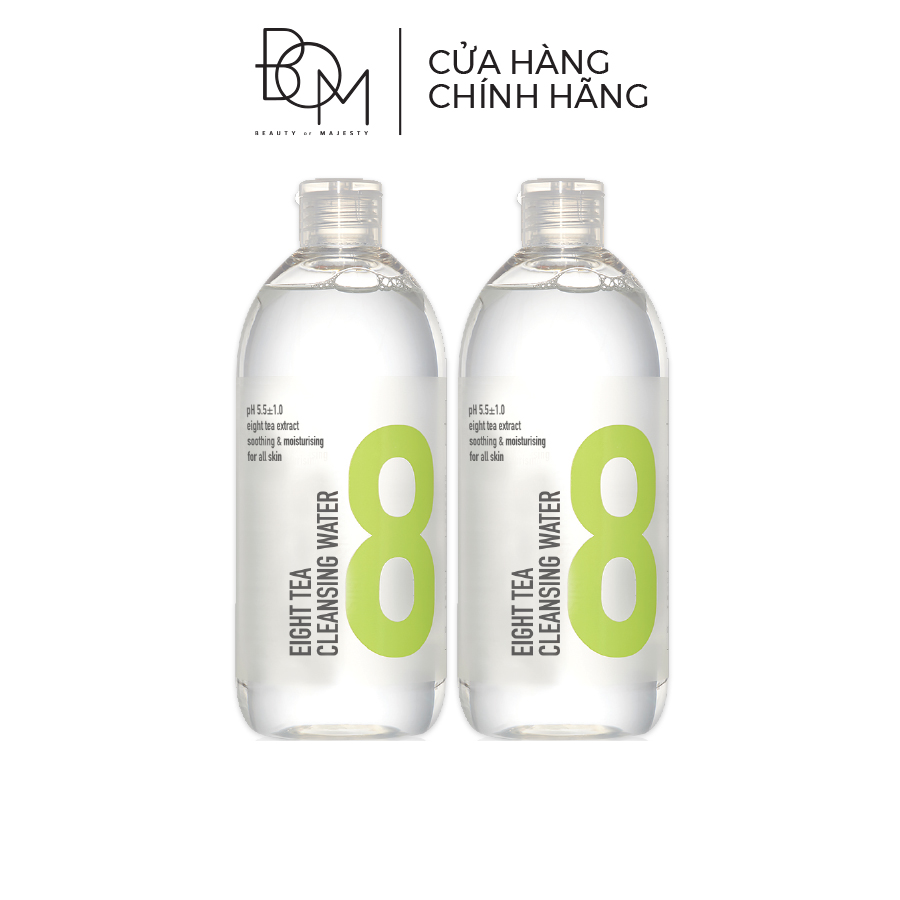 Combo 2 Chai Nước Tẩy Trang 8 Loại Trà BOM EIGHT TEA CLEANSING WATER 500ml