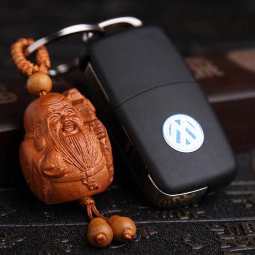 Móc Khóa Gỗ Thủ Công Khắc Hình Ông Thọ