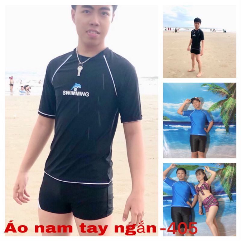 Men's Short-Sleeved Swim Shirt (30-130kg) Available in Sizes M-130Kg