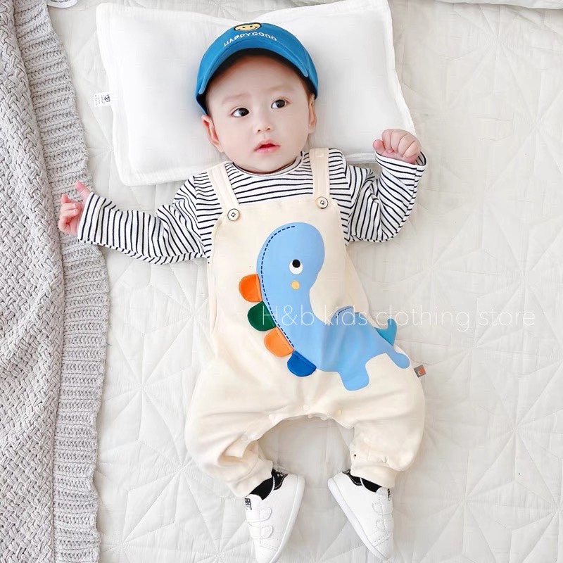 Sale bộ body yếm voi xanh kèm áo cho bé xinh xắn size 4-16kg