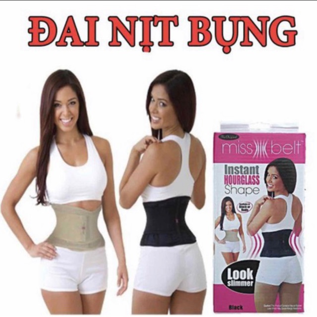Đai nịt bụng giảm mở làm thon eo MISS BELT