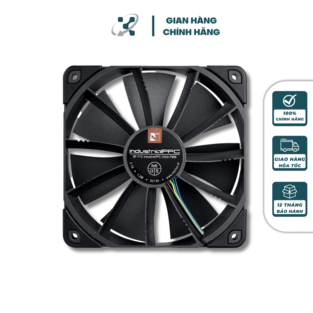 Noctua Industrial PPC-2000 PWM【3個セット】 NF-F12 industrialPPC