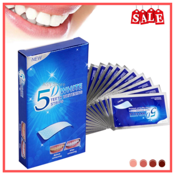 Miếng Dán Trắng Răng 5D White Teeth Whitening Strip - 1hộp 14 miếng