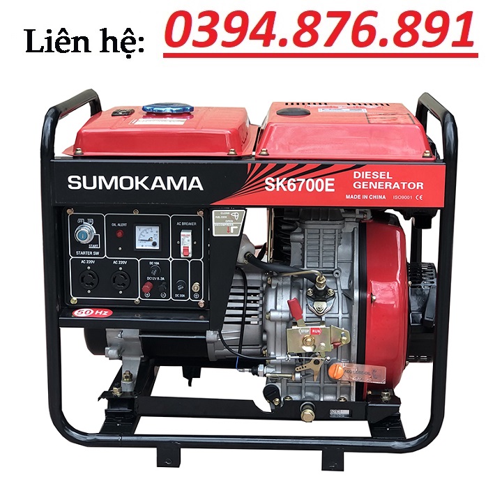 Máy Phát Điện Chạy Dầu 5Kw Sumokama SK6700E Đề