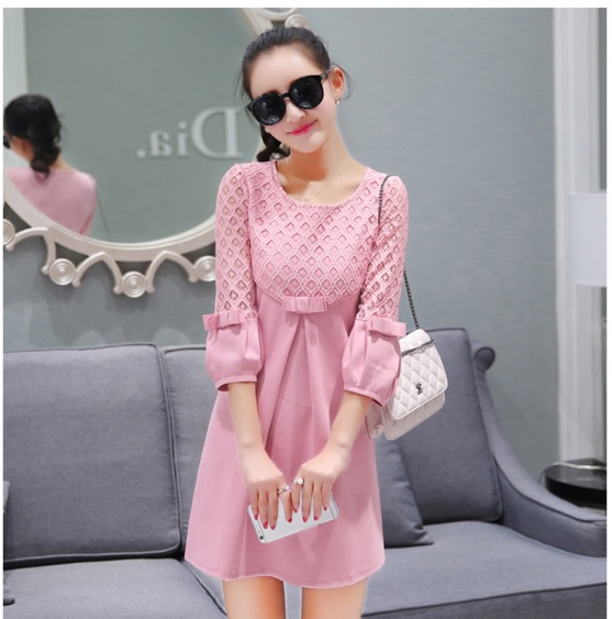 Đầm suông phối ren BEYEU1688 - BY8001