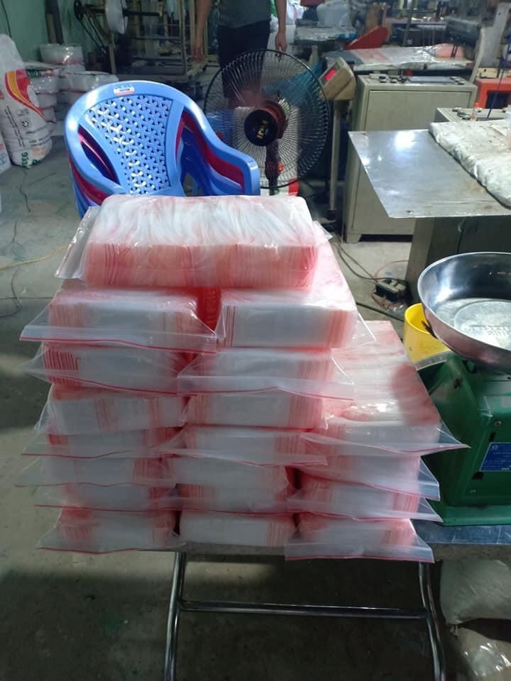 [1Kg/size] - Túi Zipper viền chỉ đỏ, nhiều size