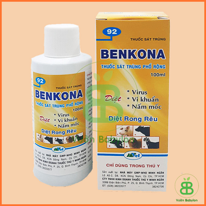 Phòng Trừ Nấm Bệnh Cho Cây Trồng BENKONA 100ML - Chế Phẩm Sát Trùng Chuồng Trại