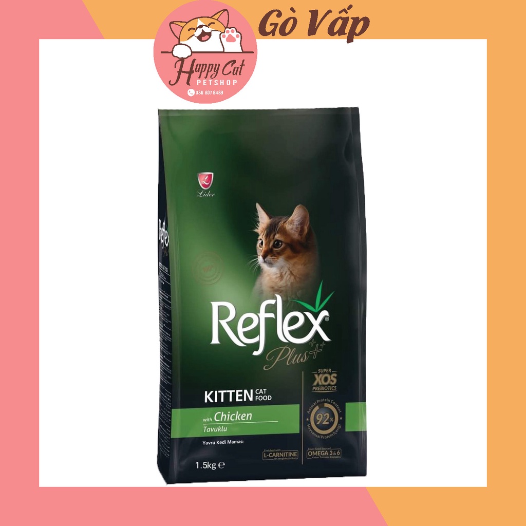 Hạt Reflex Plus cho mèo các loại túi 1,5kg - HAPPYCAT