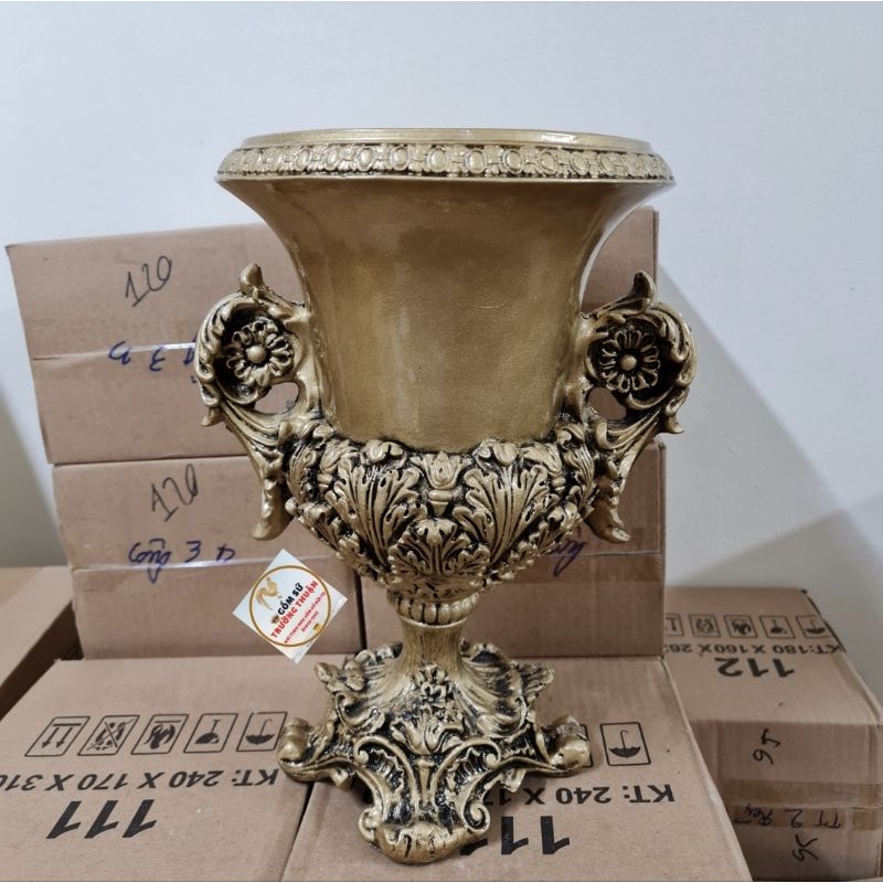 Bình hoa composite dáng cúp S9 cao 40cm