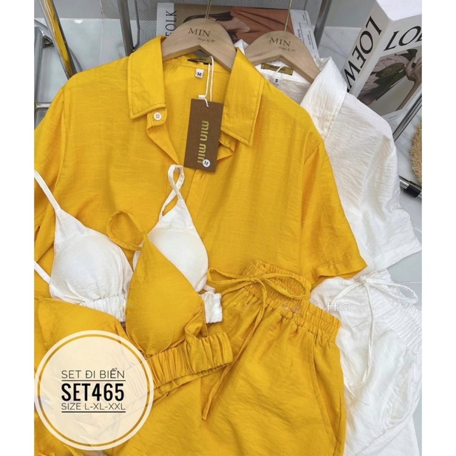 (60-90KG) MINSTORE BIGSIZE Set đi biển 3 chi tiết SET465