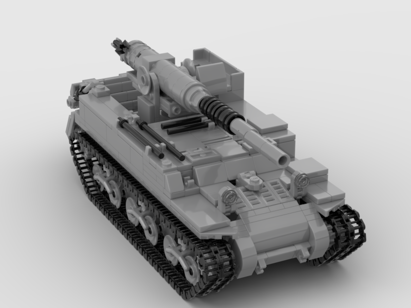 Đồ chơi lắp ráp Lego Moc Tank M12 GMC