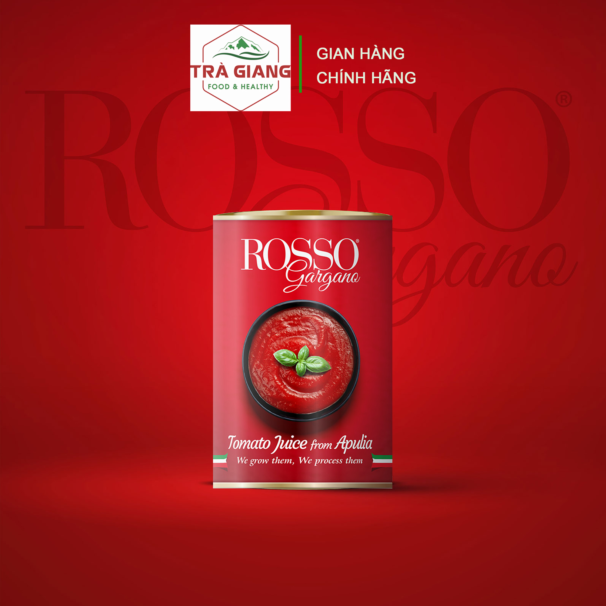 Cà chua nghiền hiệu Rosso Gargano Crushed Tomatoes 4050gr