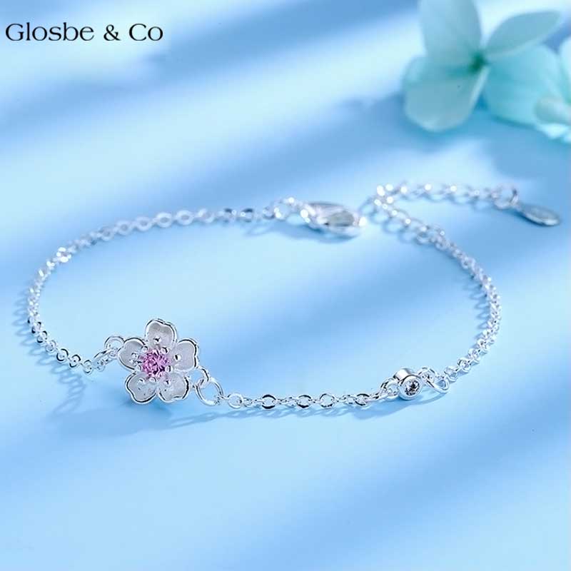Lắc Tay Bạc Hoa Sakura Glosbe