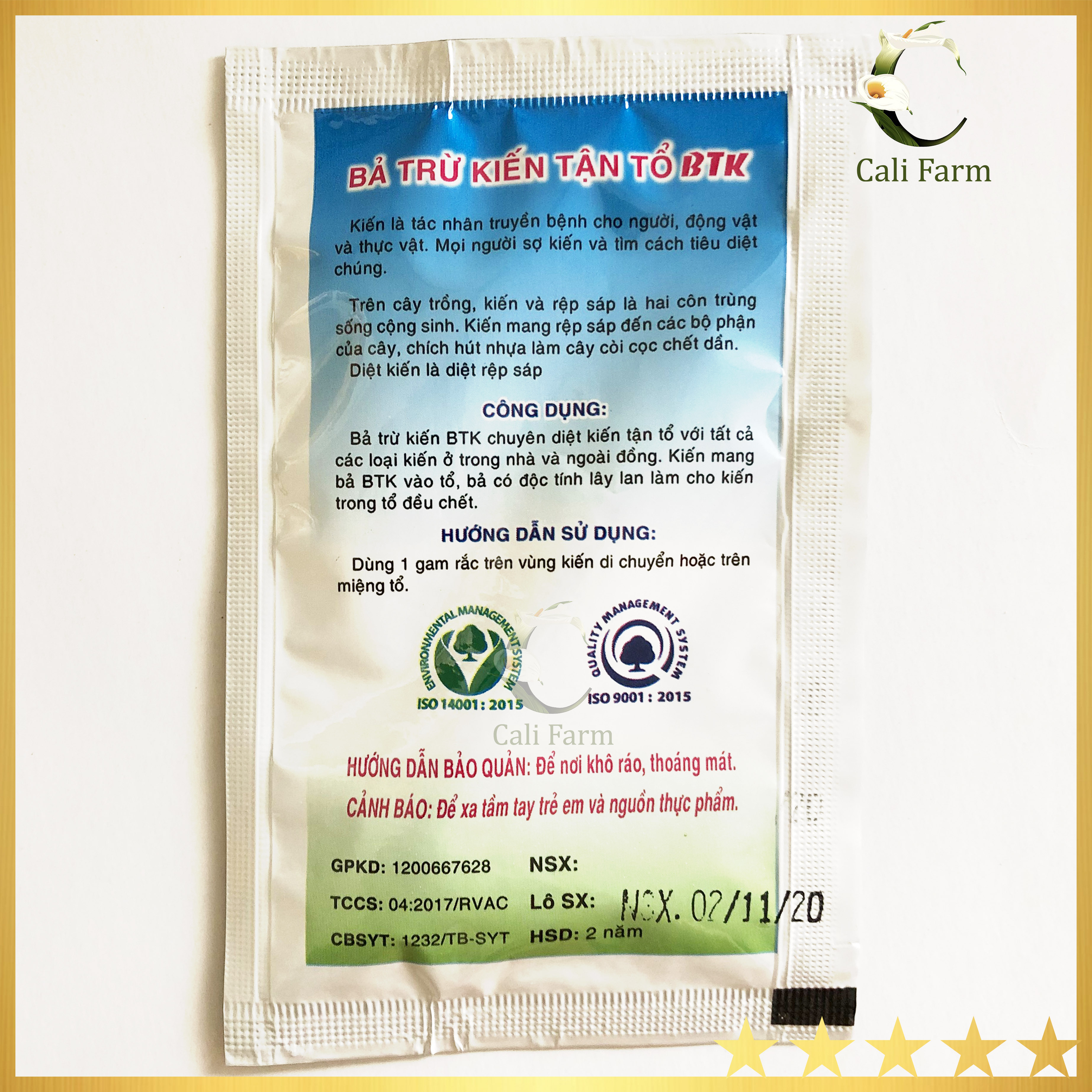 Bả trừ kiến tận tổ BTK (5g)